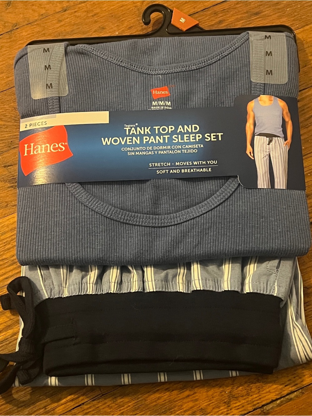 Hanes Tank Top & Woven Pant Sleep Set Size Medium New